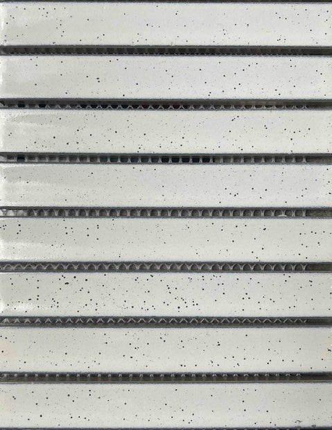 Concave Ice Gloss Porcelain Mosaic in a room setting