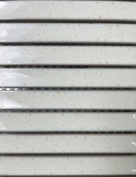 Concave Stone Gloss Porcelain Mosaic in a room setting