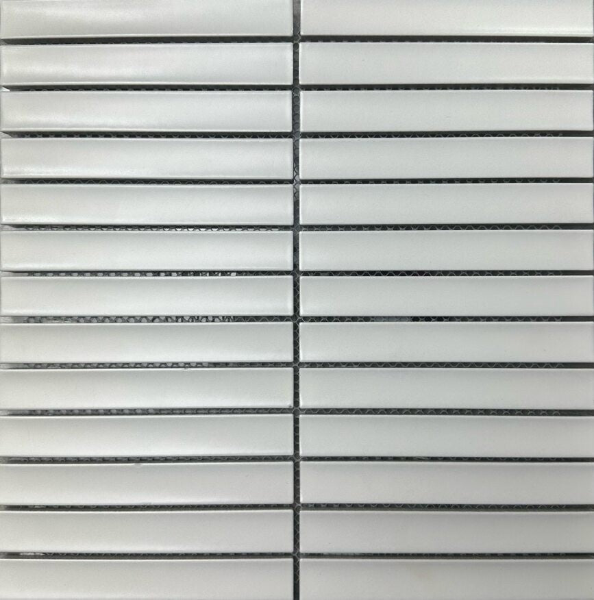 Concave White Matt Porcelain Mosaic tile