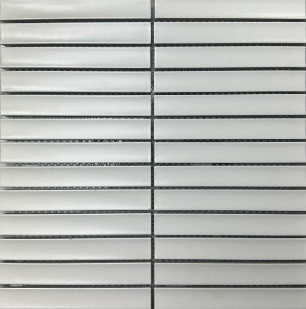 Concave White Matt Porcelain Mosaic tile