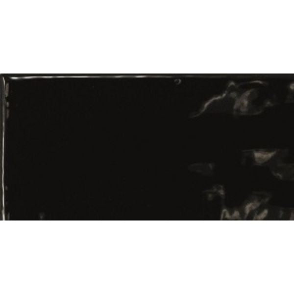 Cottage Black Gloss Ceramic Subway Tiles tile
