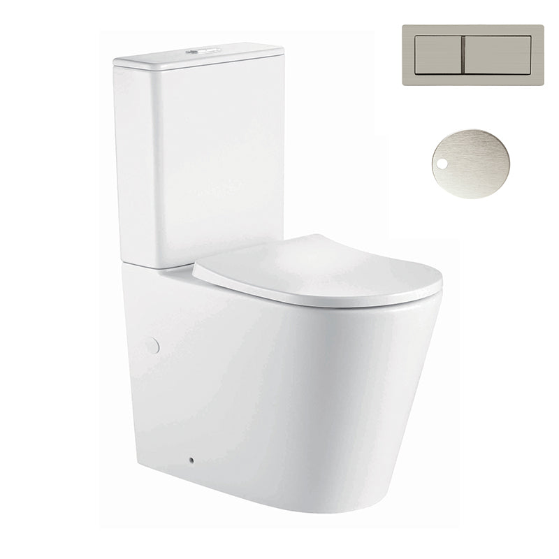 Zenmo Milan Toilet Suite in Brushed Nickel