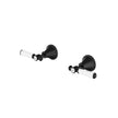 Ikon Clasico Wall Top Assemblies with Ceramic Handle in Matte Black