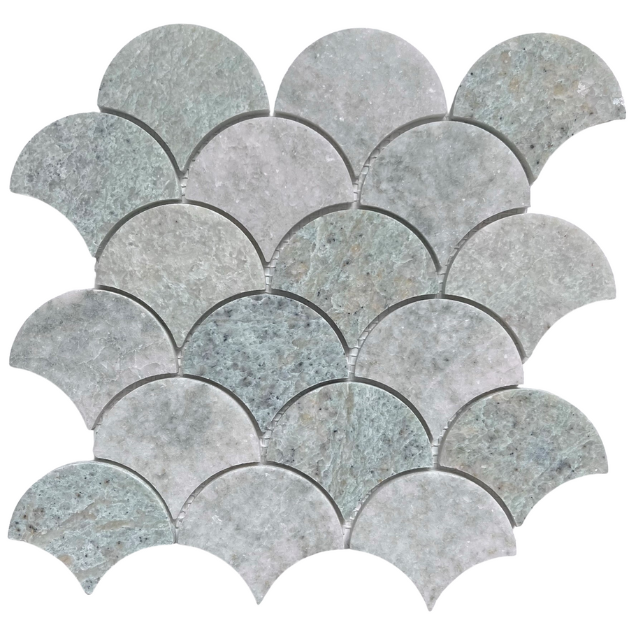 FISHSCALE MINT HONED CHIP SIZE 69X78X7 SHEET SIZE 235X225 - FISHSCALE MINT HONED-05