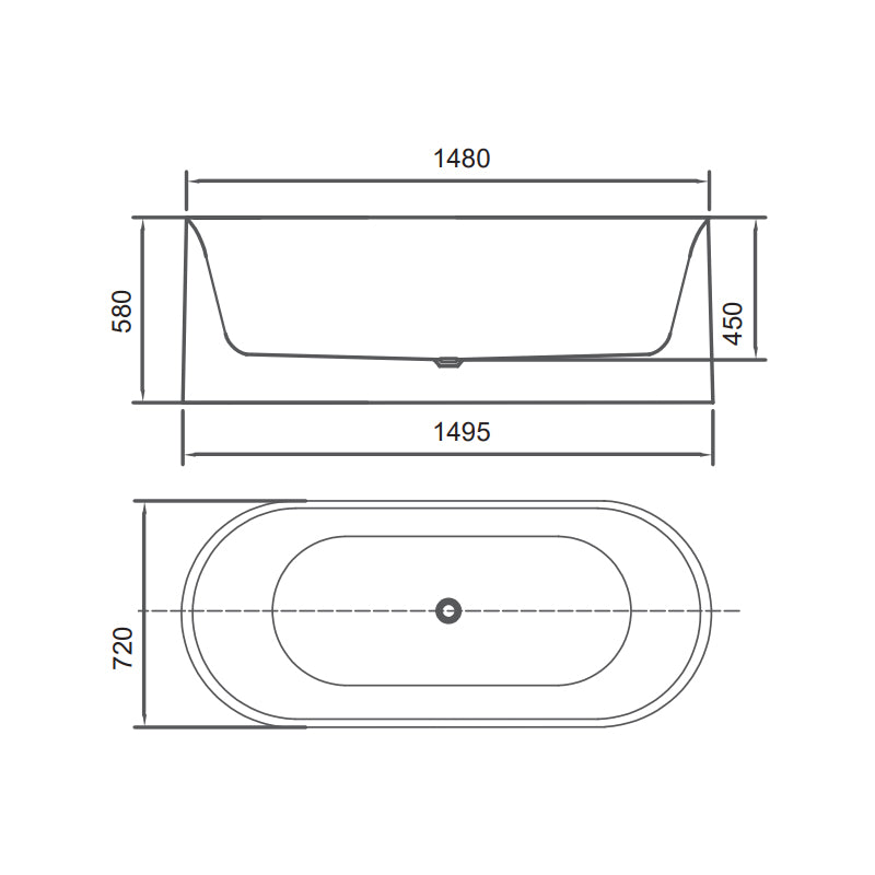 Zenmo Piaza Round Freestanding Bath in Matte White