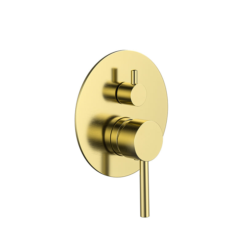 Zenmo Jess Shower Mixer with Diverter in Brushed Brass