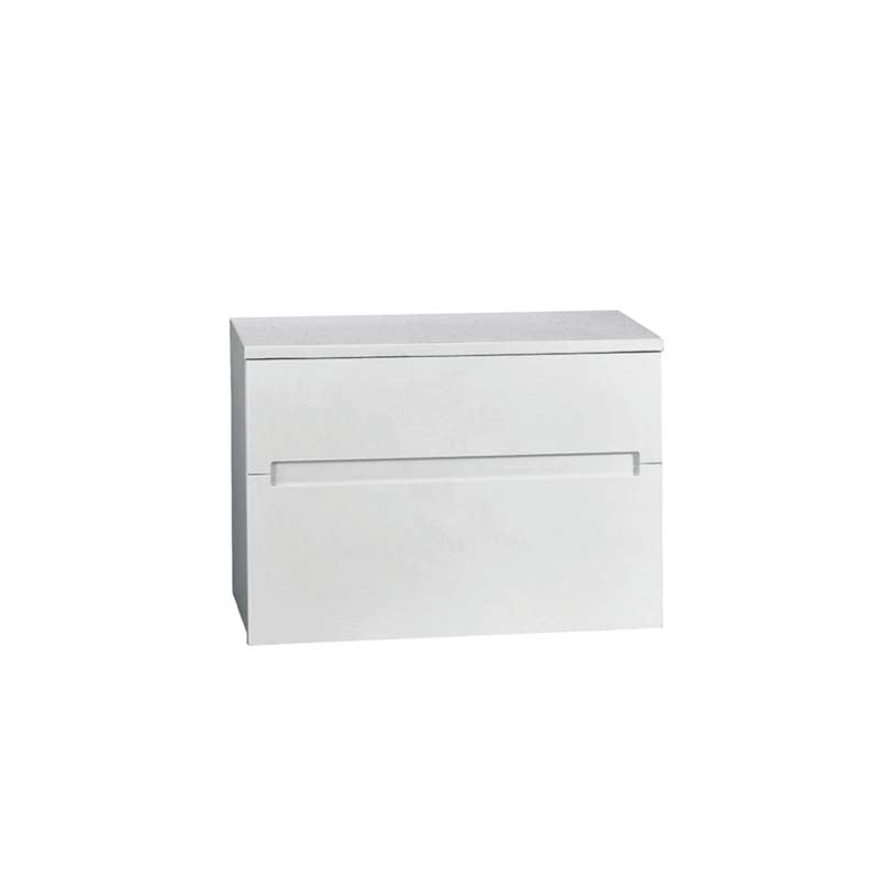Zenmo Bella Wall Hung Vanity 750mm White Stone Top (basin not included)