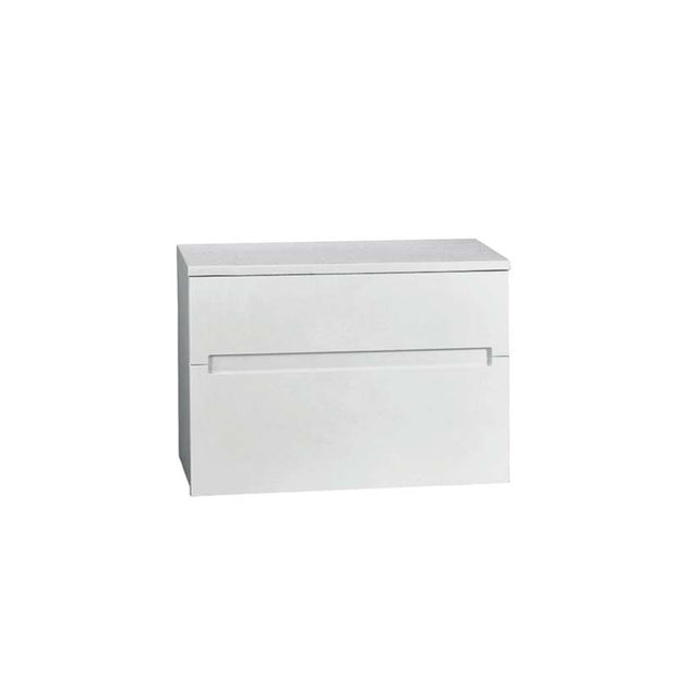 Zenmo Bella Wall Hung Vanity 750mm White Stone Top (basin not included)
