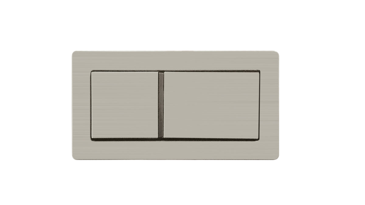 Zenmo Rectangular Toilet Flush Button in Brushed Nickel