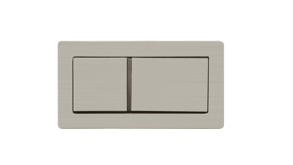 Zenmo Rectangular Toilet Flush Button in Brushed Nickel