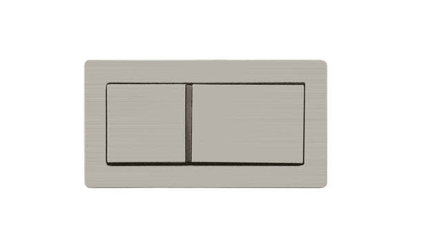 Zenmo Rectangular Toilet Flush Button in Brushed Nickel