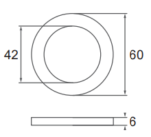 Zenmo Jess Shower Mixer Back Plate 60mm