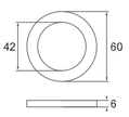 Zenmo Jess Shower Mixer Back Plate 60mm