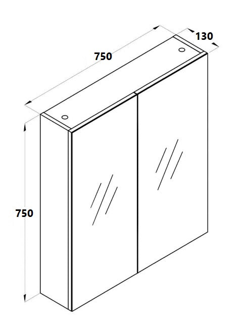 Zenmo Mirror Cabinet 750mm