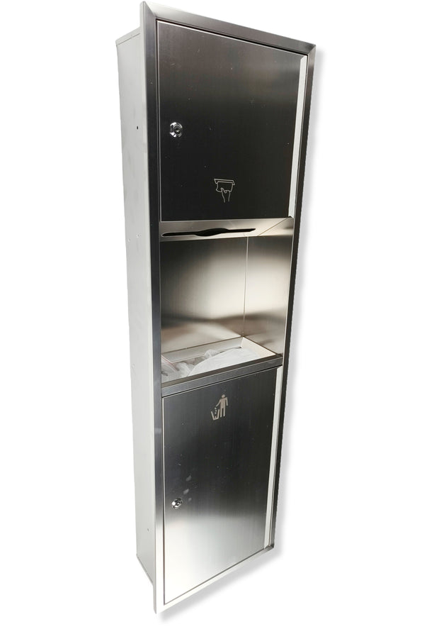 Zenmo Mobi Paper Towel Dispenser with Waste Receptacle in Stainless Steel bathroom accessory