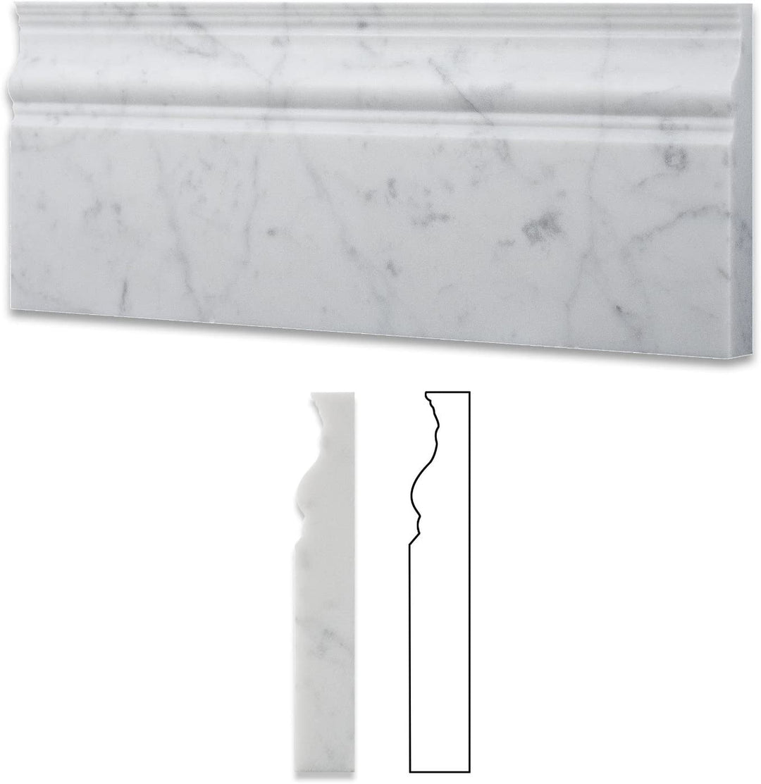 CARRARA SKIRTING HONED 120 SIZE 120X18X305MM - CARRARA SKIRTING HONED 120 -06