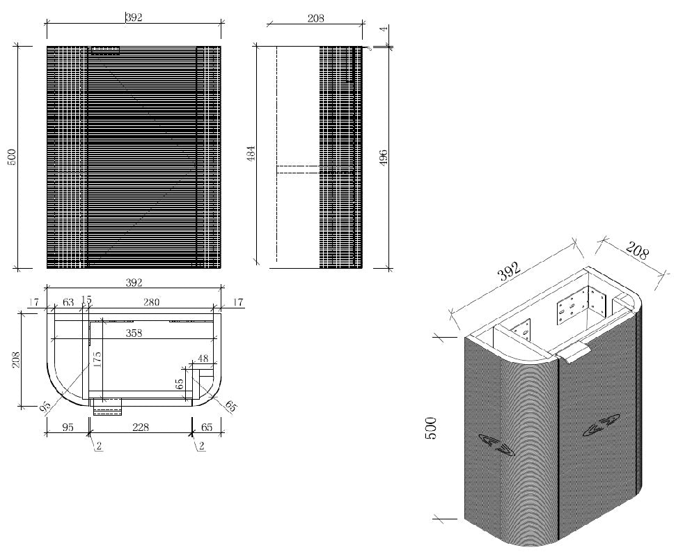 Zenmo Mino Wall Hung Vanity 400mm