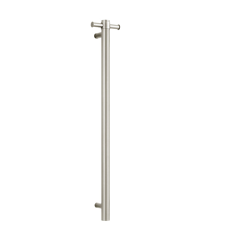 Zenmo Single Bar Heated Towel Rail in Brushed Nickel