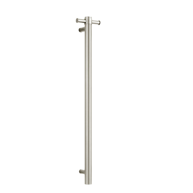 Zenmo Single Bar Heated Towel Rail in Brushed Nickel