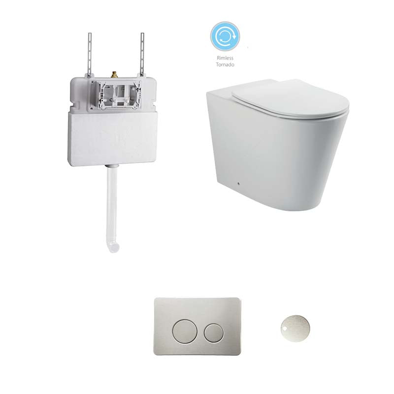 Zenmo Bella Toilet Suite in Brushed Nickel