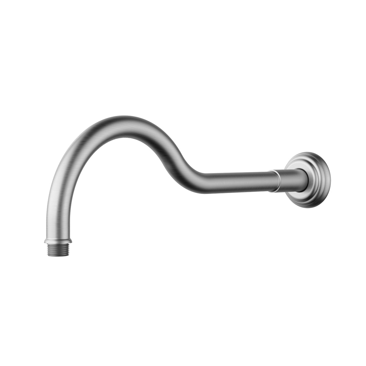 Ikon Clasico Shower Arm Horizontal 400mm in Brushed Nickel