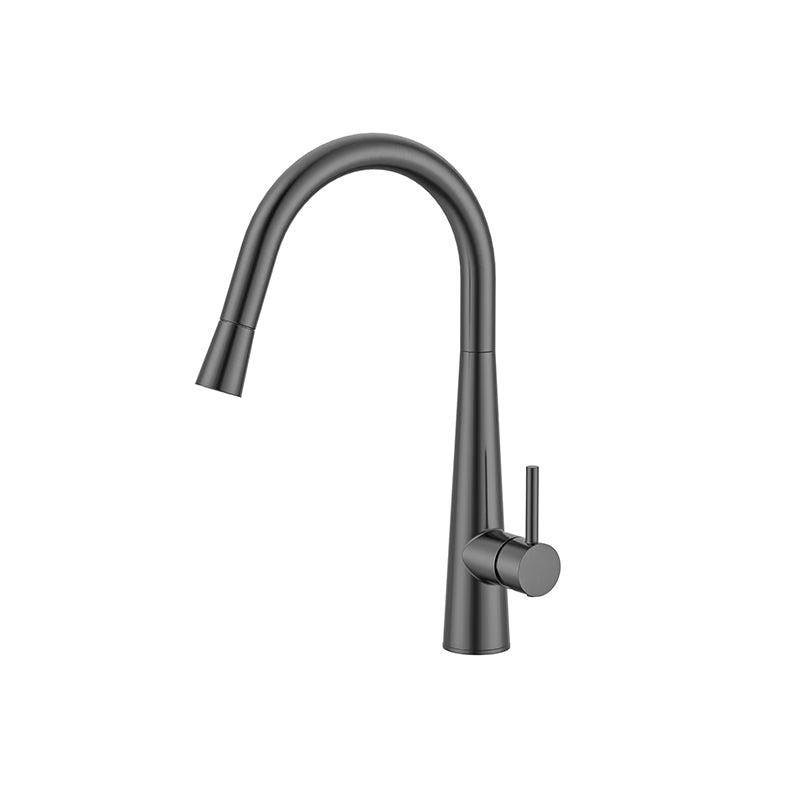 Zenmo Jess Goose Neck Sink Mixer in Gun Metal