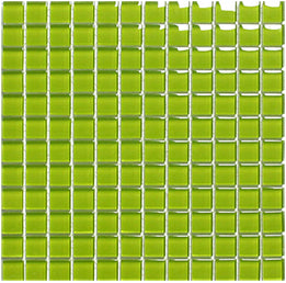 Classic Green Crystal Glass Mosaic 25x25mm tile