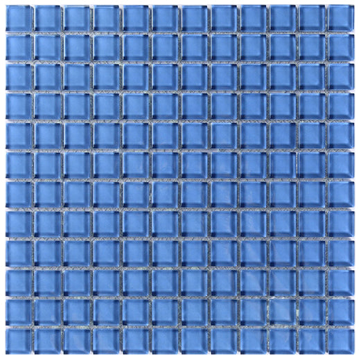 Classic Blue Crystal Glass Mosaic 25x25mm (ES09-25) tile