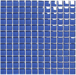 Classic Blue Crystal Glass Mosaic 25x25mm (ES11-25) tile