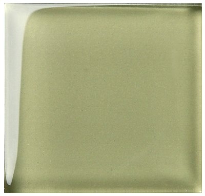 Crystal Olive Glass Tiles 100x100mm tile
