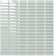 Classic White Crystal Glass Mosaic 15x50mm tile