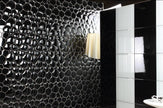 Watercube Nero 3D Crystal Glass Mosaic in a room setting