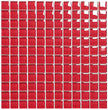 Classic Red Crystal Glass Mosaic 25x25mm tile