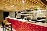 Passion Red 3D Crystal Glass Mosaic in a room setting