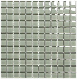 Classic Grey Crystal Glass Mosaic 25x25mm (ES39-25) tile