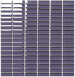 Classic Grey Crystal Glass Mosaic 15x50mm tile