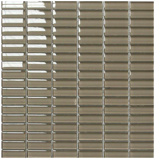 Classic Rawsilk Crystal Glass Mosaic 15x50mm tile
