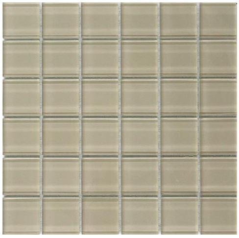 Classic Rawsilk Crystal Glass Mosaic 50x50mm tile