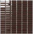 Classic Choc Crystal Glass Mosaic 15x50mm tile
