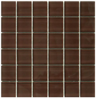 Classic Choc Crystal Glass Mosaic 25x25mm tile