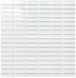 Classic Super White Crystal Glass Mosaic 15x50mm tile