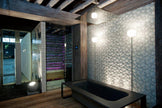 Iceberg Super White 3D Crystal Glass Mosaic in a room setting