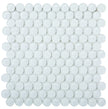 Round 25 Super White Crystal Glass Mosaic tile