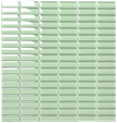 Classic Underwater Crystal Glass Mosaic 15x50mm tile