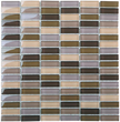 Classic Grey Blend Crystal Glass Mosaic 15x50mm (ESM08-1550) tile