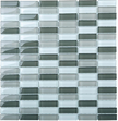 Classic Grey Blend Crystal Glass Mosaic 15x50mm (ESM17-1550) tile