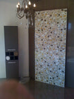 Magic Cream Blend Crystal Glass Mosaic 300x300mm (ESM18-MAGIC) in a room setting