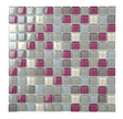 Classic Grey Blend Crystal Glass Mosaic 25x25mm (ESM19-25) tile