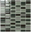 Classic Grey Blend Crystal Glass Mosaic 15x50mm (ESM27-1550) tile