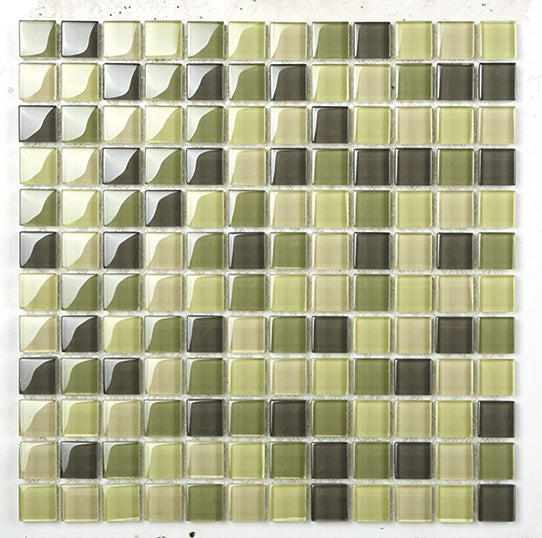 Classic Cream Blend Crystal Glass Mosaic tile